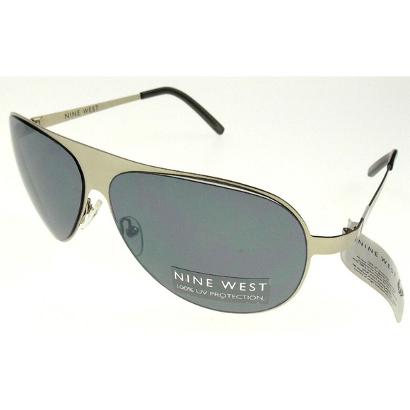 Nine West Other - Nine West Aviator Pilot Sunglasses Silver Metal
